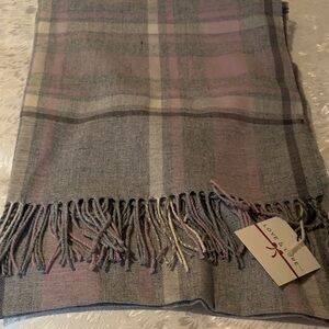 Love & Lore Plaid Scarf with Fringe